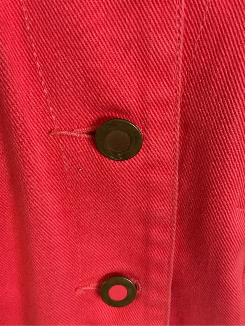Vintage Carole Little Sport Beaded Denim Jacket Coral Pink Western Petite 2 - Picture 5 of 8